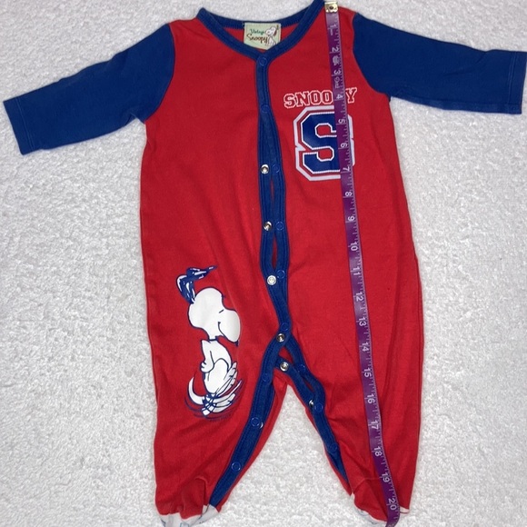 Vintage snoopy 6m red blue snap sleeper - Picture 8 of 8